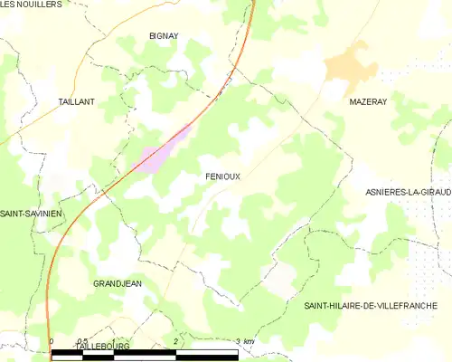 Detailkaart van de gemeente