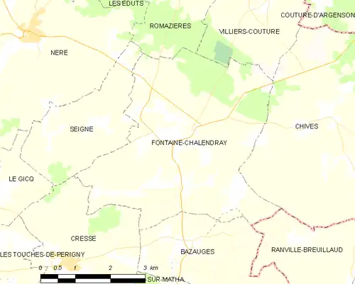 Detailkaart van de gemeente