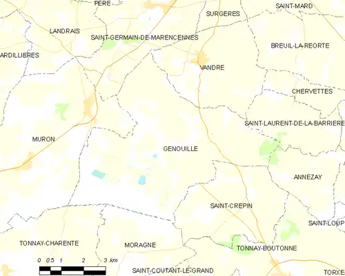 Detailkaart van de gemeente