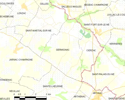 Detailkaart van de gemeente