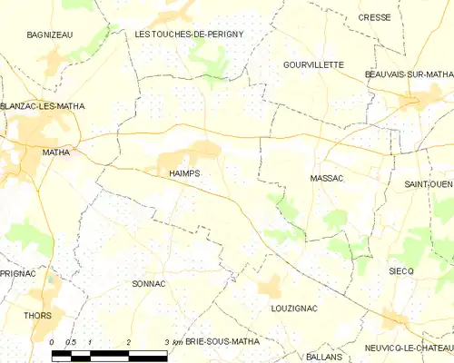 Detailkaart van de gemeente