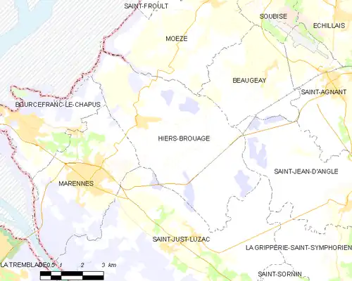 Detailkaart van de gemeente