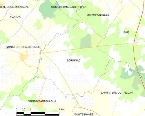 Detailkaart van de gemeente