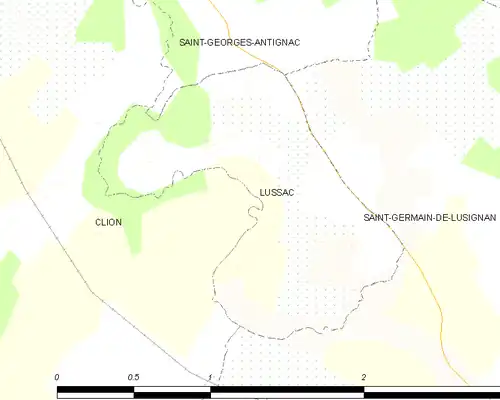 Detailkaart van de gemeente