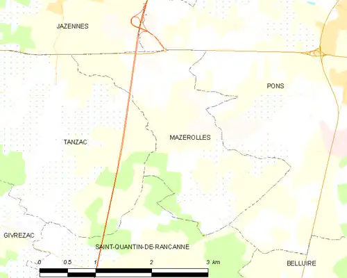 Detailkaart van de gemeente