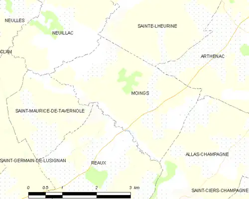 Detailkaart van de gemeente