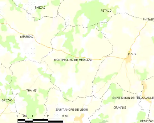 Detailkaart van de gemeente