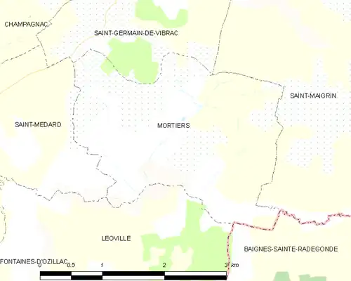 Detailkaart van de gemeente