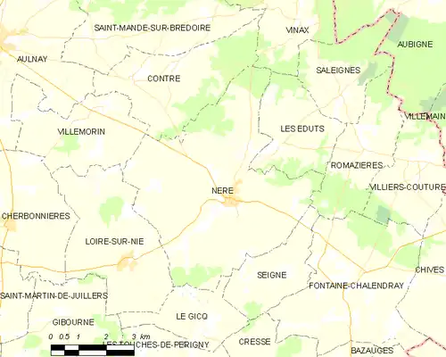 Detailkaart van de gemeente