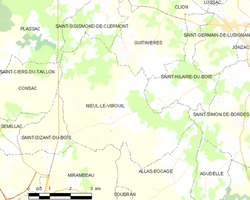 Detailkaart van de gemeente