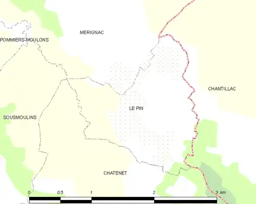 Detailkaart van de gemeente