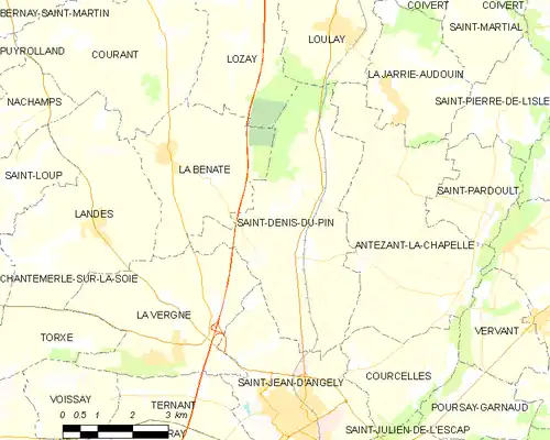 Detailkaart van de gemeente