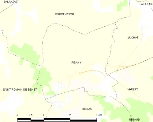 Detailkaart van de gemeente