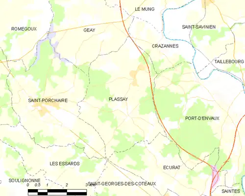 Detailkaart van de gemeente