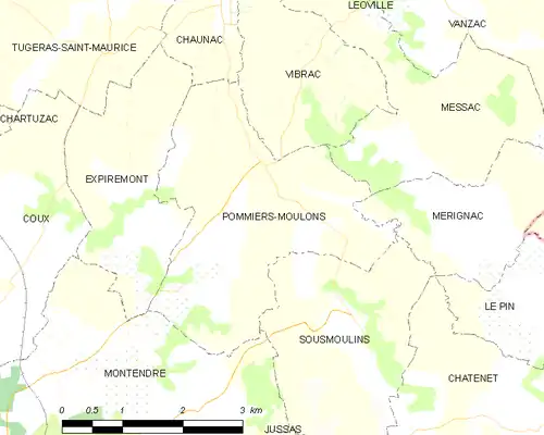 Detailkaart van de gemeente