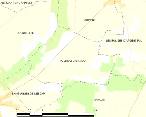 Detailkaart van de gemeente