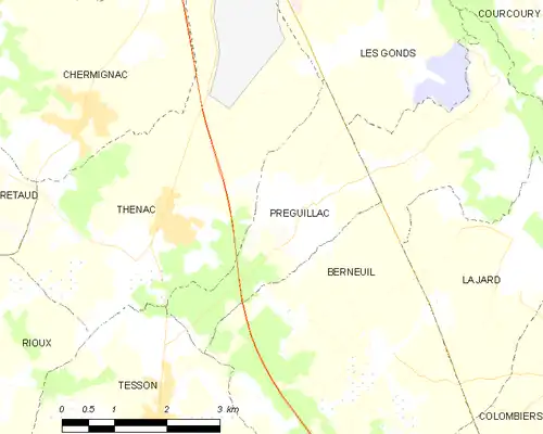 Detailkaart van de gemeente