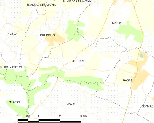 Detailkaart van de gemeente