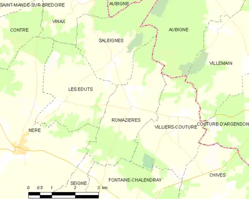 Detailkaart van de gemeente