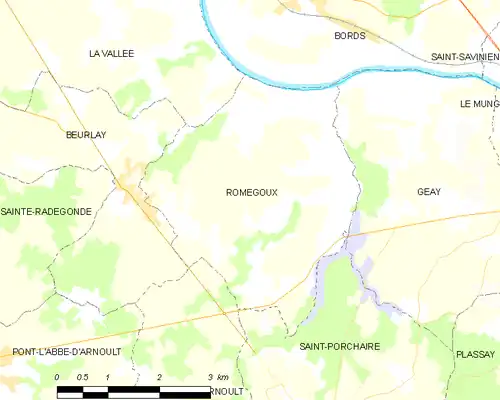 Detailkaart van de gemeente