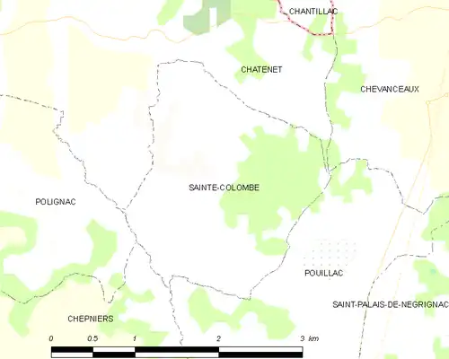 Detailkaart van de gemeente