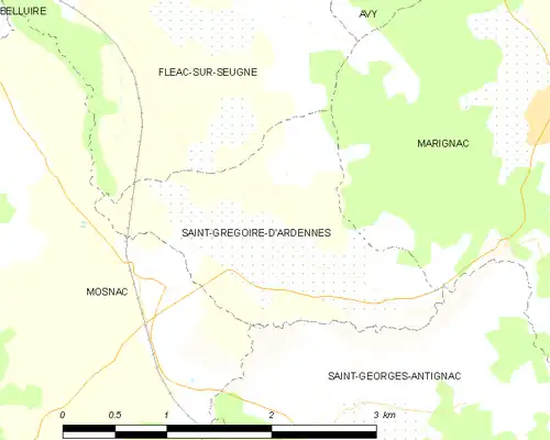 Detailkaart van de gemeente