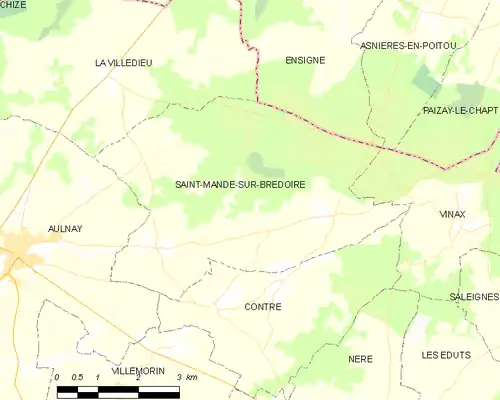 Detailkaart van de gemeente