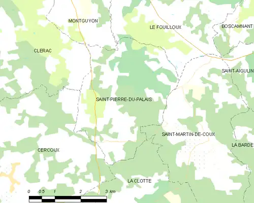 Detailkaart van de gemeente