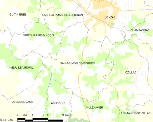 Detailkaart van de gemeente