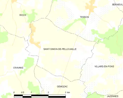 Detailkaart van de gemeente