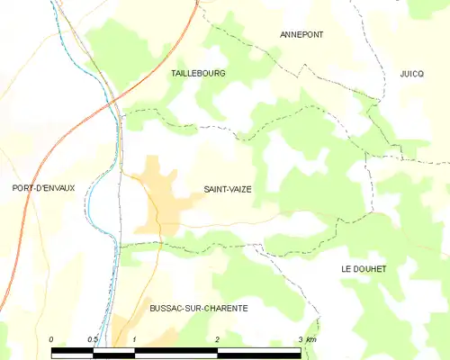 Detailkaart van de gemeente