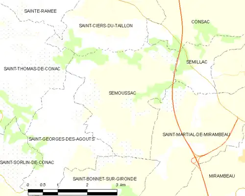 Detailkaart van de gemeente