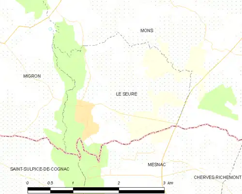 Detailkaart van de gemeente