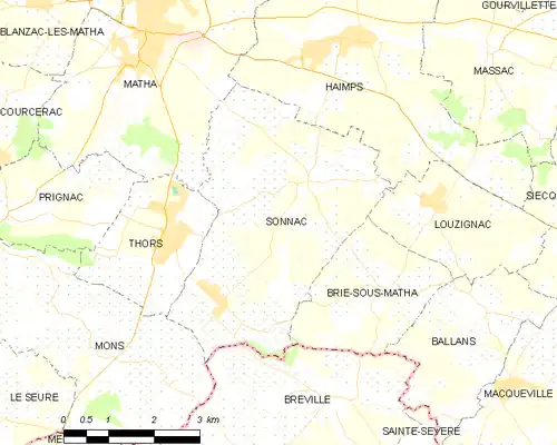 Detailkaart van de gemeente