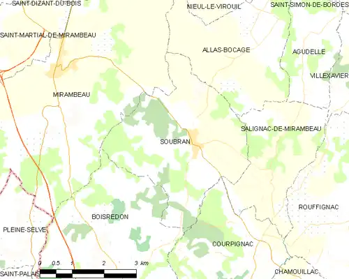 Detailkaart van de gemeente