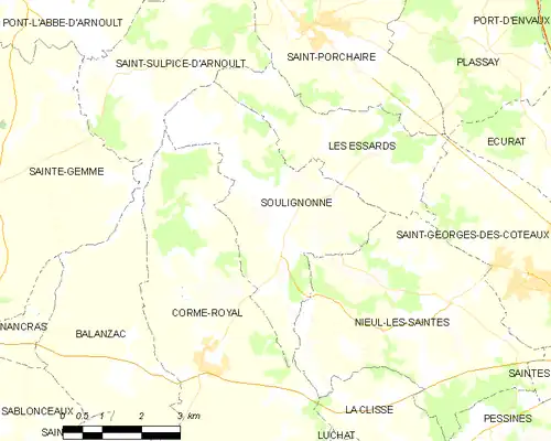 Detailkaart van de gemeente