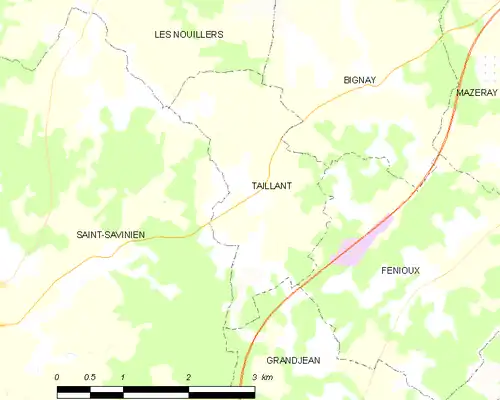 Detailkaart van de gemeente