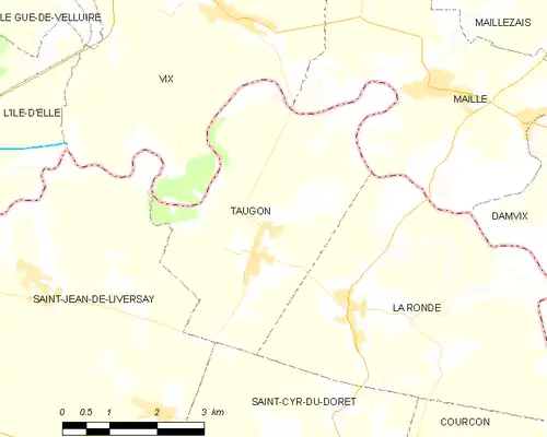 Detailkaart van de gemeente