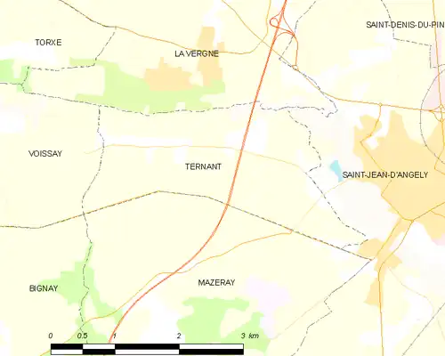 Detailkaart van de gemeente