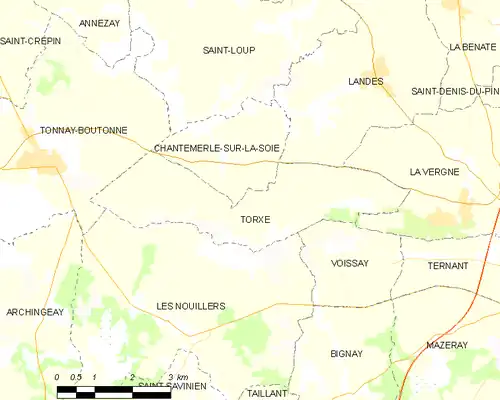 Detailkaart van de gemeente