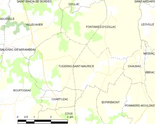 Detailkaart van de gemeente