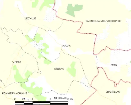 Detailkaart van de gemeente