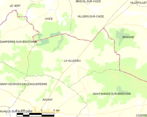 Detailkaart van de gemeente