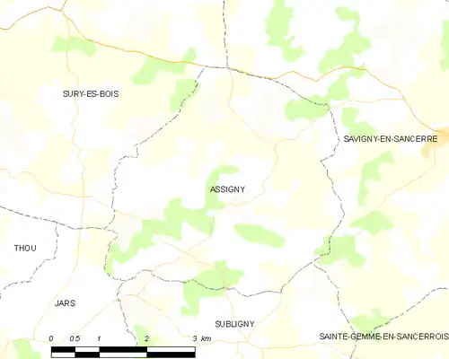 Detailkaart van de gemeente