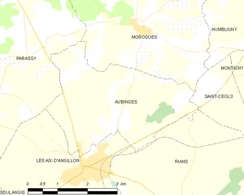 Detailkaart van de gemeente