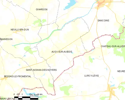 Detailkaart van de gemeente