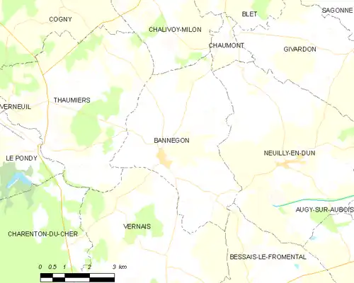 Detailkaart van de gemeente