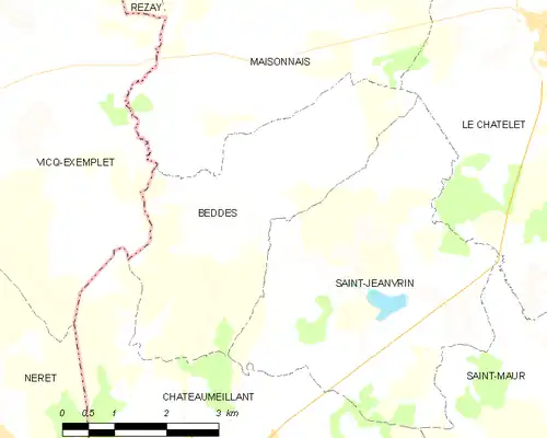 Detailkaart van de gemeente