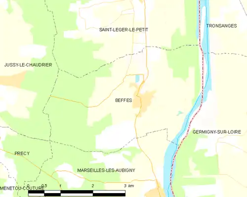 Detailkaart van de gemeente