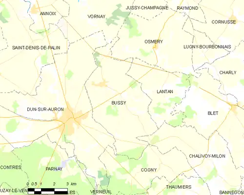 Detailkaart van de gemeente